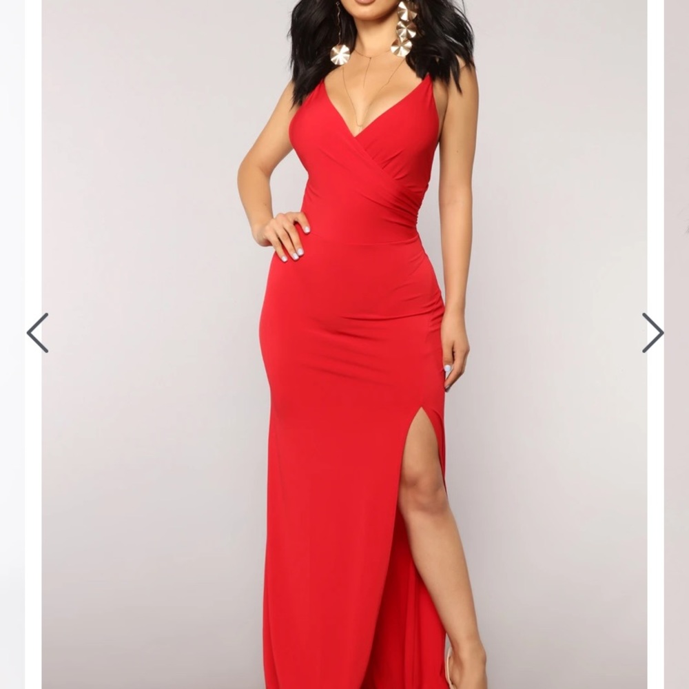 High street dress red
